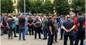 کارگران زغال سنگ گرجستان در اعتراض به رعایت نشدن شرایط ایمنی تجمع کردند