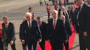ورود مقامات عالی رتبه به تفلیس به مناسبت دهمین سالگرد جنگ روسیه و گرجستان