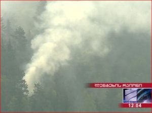 آتش سوزی در جنگل های سوانتی گرجستان و بسیج نیروهای اضافی